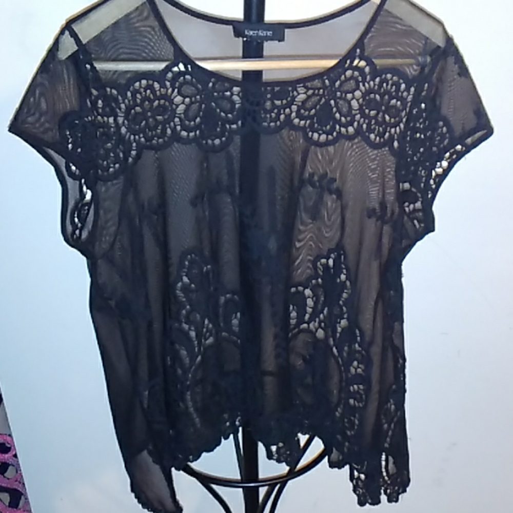 Sheer embroidered blouse